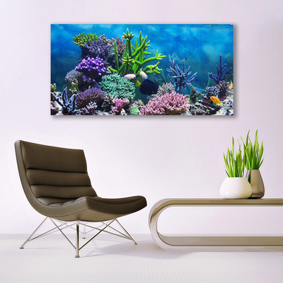 Pintura em vidro Peixes de aquário subaquáticos