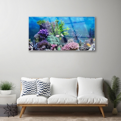 Pintura em vidro Peixes de aquário subaquáticos