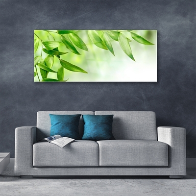 Pintura em vidro Folhas Verdes Natureza