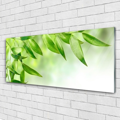 Pintura em vidro Folhas Verdes Natureza