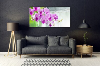 Quadro de vidro Orquídeas Gotas Natureza