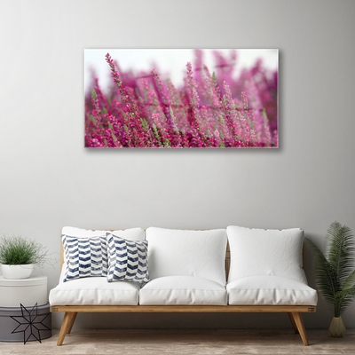Quadro de vidro Flores Prado Natureza Planta