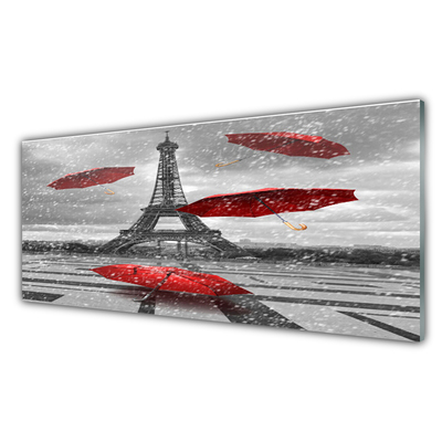 Pintura em vidro Guarda-chuva da Torre Eiffel em Paris