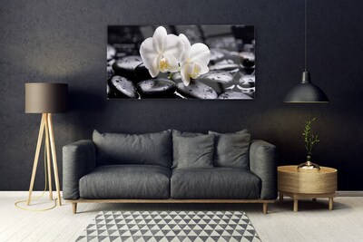 Quadro de vidro Spa Zen White Orchid
