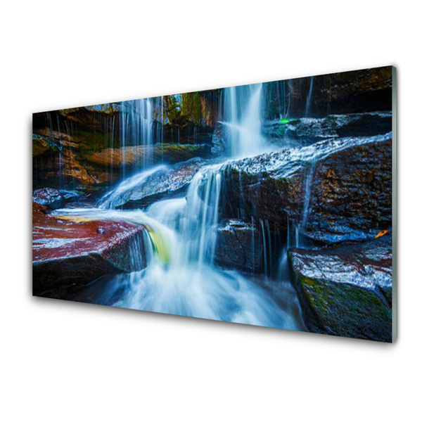 Quadro de vidro Rochas Cachoeira Rio Natureza