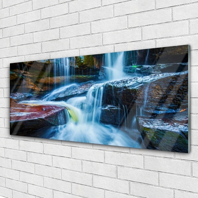 Quadro de vidro Rochas Cachoeira Rio Natureza