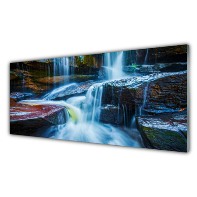Quadro de vidro Rochas Cachoeira Rio Natureza