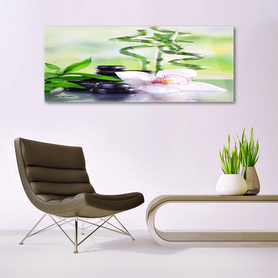 Quadro de vidro Orquídea Bambu Zen Spa