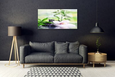 Quadro de vidro Orquídea Bambu Zen Spa