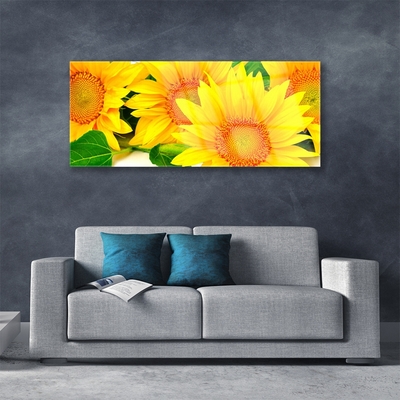 Pintura em vidro Natureza da Flor do Girassol
