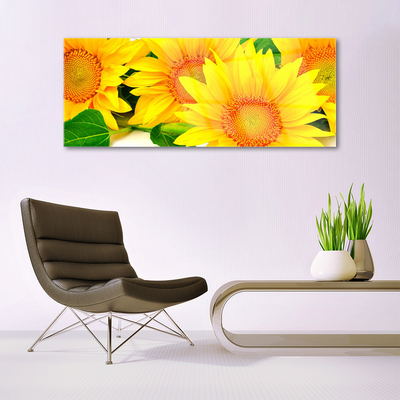 Pintura em vidro Natureza da Flor do Girassol