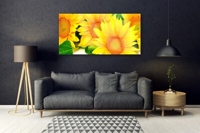 Pintura em vidro Natureza da Flor do Girassol