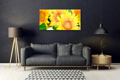 Pintura em vidro Natureza da Flor do Girassol