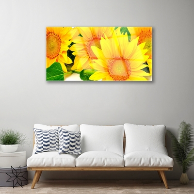 Pintura em vidro Natureza da Flor do Girassol
