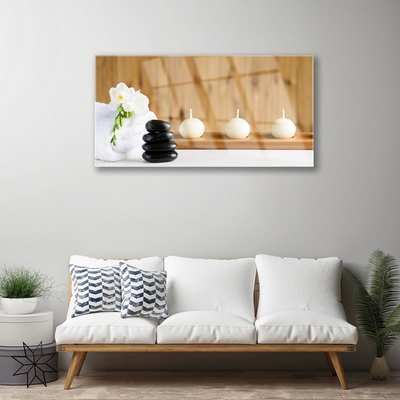 Quadro de vidro Spa Candles Office