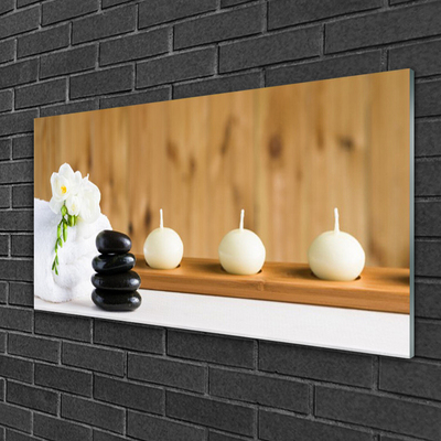 Quadro de vidro Spa Candles Office