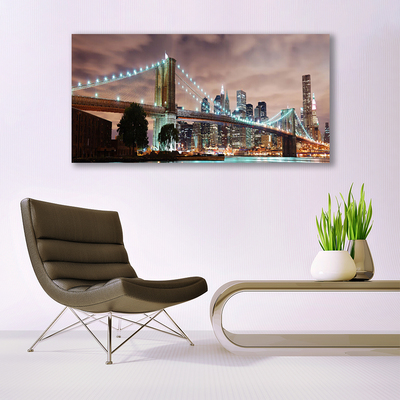 Pintura em vidro Arquitetura da Ponte Cidade