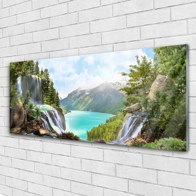 Quadro de vidro Montanhas da Cachoeira da Baía