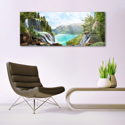Quadro de vidro Montanhas da Cachoeira da Baía