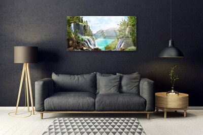 Quadro de vidro Montanhas da Cachoeira da Baía