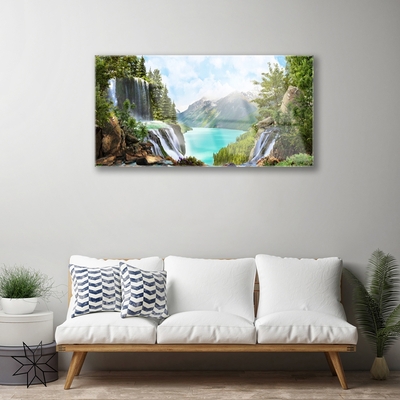 Quadro de vidro Montanhas da Cachoeira da Baía