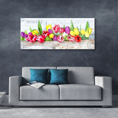 Pintura em vidro Tulipas Flores Natureza