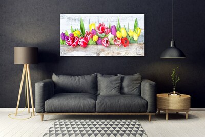 Pintura em vidro Tulipas Flores Natureza