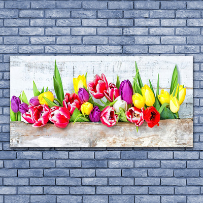 Pintura em vidro Tulipas Flores Natureza