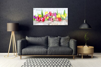 Pintura em vidro Tulipas Flores Natureza