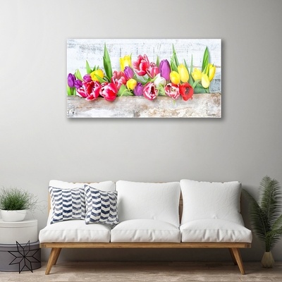 Pintura em vidro Tulipas Flores Natureza