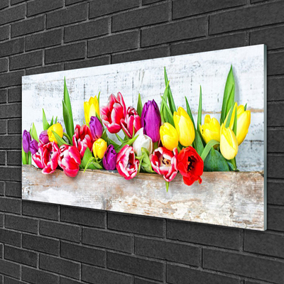 Pintura em vidro Tulipas Flores Natureza