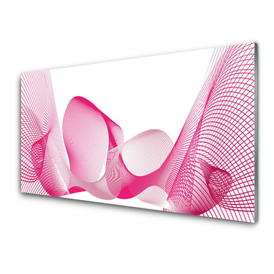 Pintura em vidro Abstração Linhas Ondas Arte