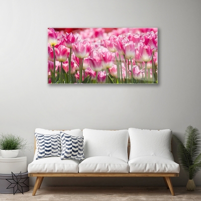 Quadro de vidro Tulipas Flores Natureza