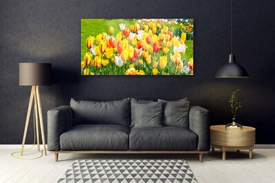 Quadro de vidro Tulipas Flores Natureza
