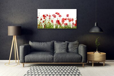 Pintura em vidro Papoulas Flores Natureza Planta