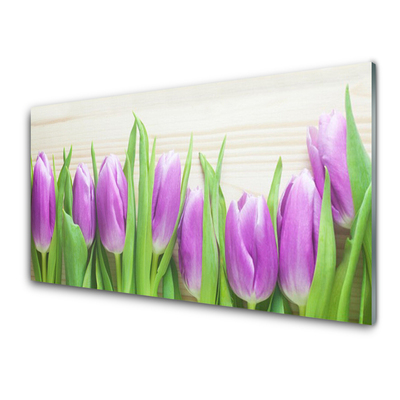 Quadro de vidro Tulipas Flores Natureza