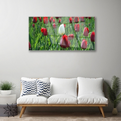 Pintura em vidro Tulipas Flores Natureza