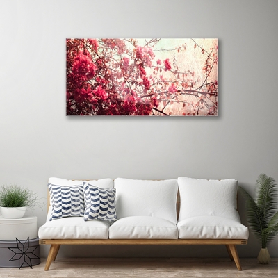 Pintura em vidro Ramos Folhas Natureza