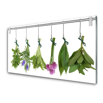 Pintura em vidro Ervas Folhas Secas Flores