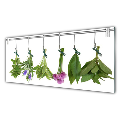 Pintura em vidro Ervas Folhas Secas Flores