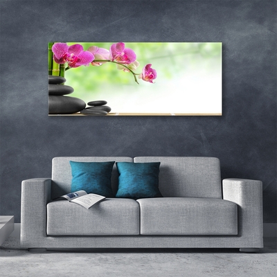 Quadro de vidro Brotos de Bambu Stone Zen Spa