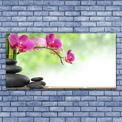 Quadro de vidro Brotos de Bambu Stone Zen Spa