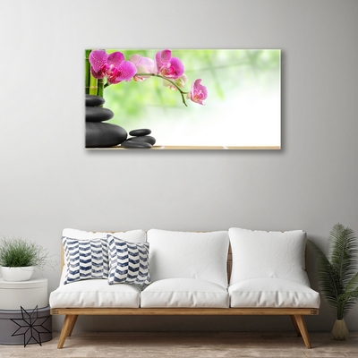 Quadro de vidro Brotos de Bambu Stone Zen Spa