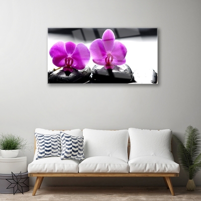 Pintura em vidro Flores Orquídea Natureza