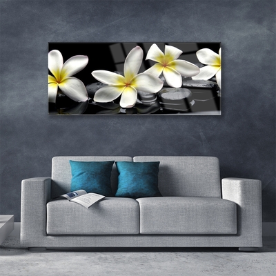 Pintura em vidro Linda flor de plumeria