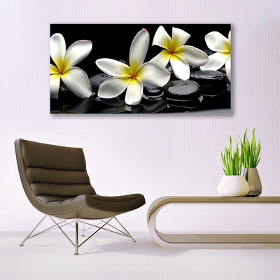 Pintura em vidro Linda flor de plumeria