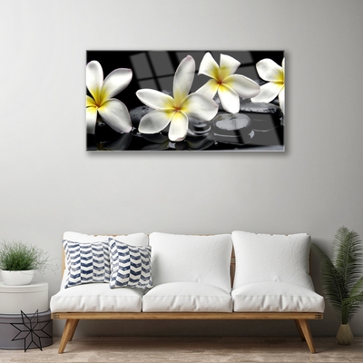 Pintura em vidro Linda flor de plumeria