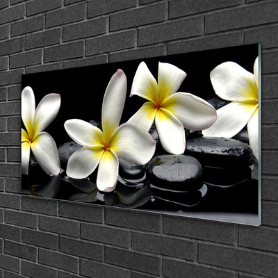 Pintura em vidro Linda flor de plumeria