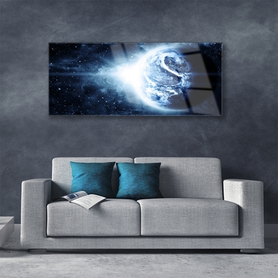 Quadro de vidro Terra Espaço Planeta