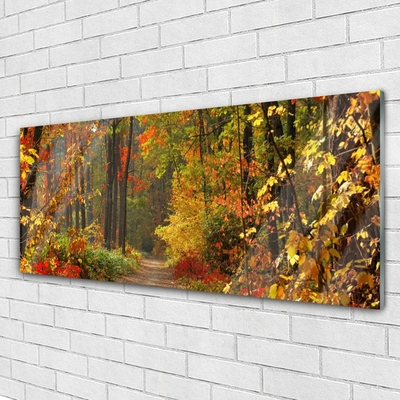 Pintura em vidro Floresta Natureza Outono